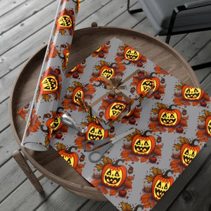 Scary Halloween Pumpkin Gift Wrap Papers - Spooky Design - Dipaliz - Wrapping Paper