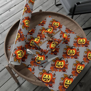 Scary Halloween Pumpkin Gift Wrap Papers - Spooky Design - Dipaliz - Wrapping Paper