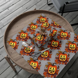 Scary Halloween Pumpkin Gift Wrap Papers - Spooky Design - Dipaliz - Wrapping Paper