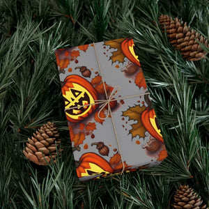 Scary Halloween Pumpkin Gift Wrap Papers - Spooky Design - Dipaliz - Wrapping Paper