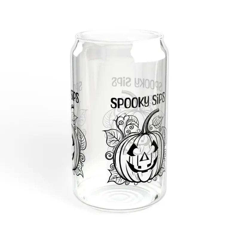 Spooky Sips: Scary Halloween Pumpkin Sipper Glass for Thrills - Mug