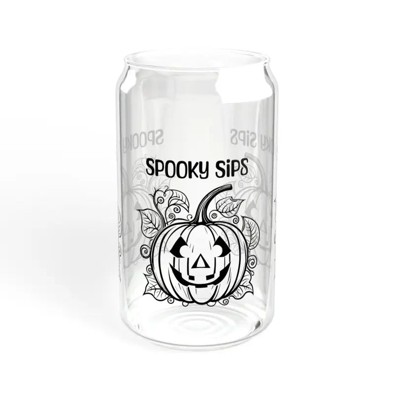 Spooky Sips: Scary Halloween Pumpkin Sipper Glass for Thrills - Mug