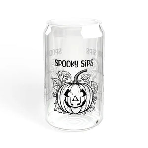 Scary Halloween Pumpkin Mug with Bamboo Lid for Spooky Sips - Dipaliz - Tumblers