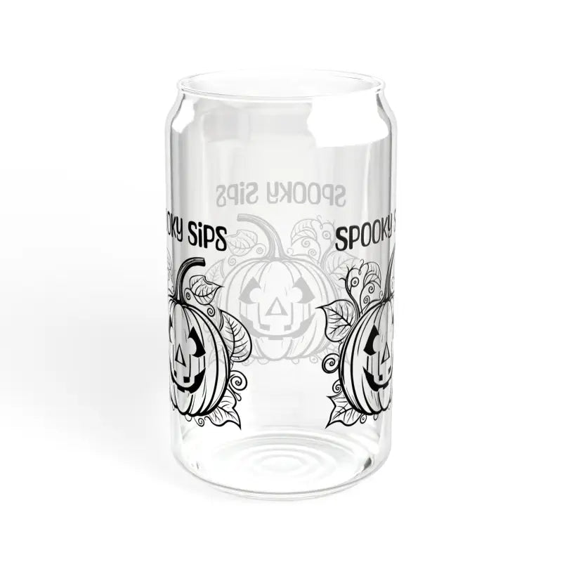 Spooky Sips: Scary Halloween Pumpkin Sipper Glass for Thrills - Mug