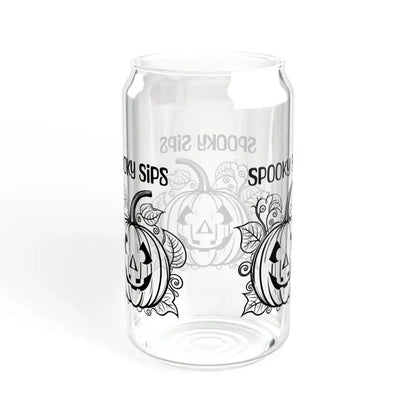 Spooky Sips: Scary Halloween Pumpkin Sipper Glass for Thrills - Mug