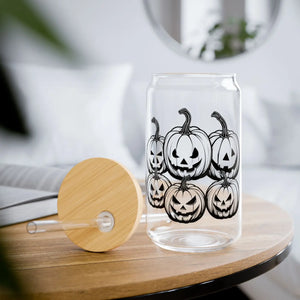 Spooky Halloween Sipper Glass - Scary Pumpkins 16oz - Dipaliz - Tumblers