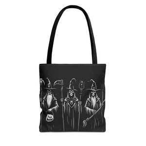 Scary Witch Aop Tote - Black Cotton Handles - Dipaliz - Bags