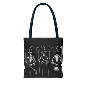 Scary Witch Aop Tote - Black Cotton Handles - Dipaliz - Bags