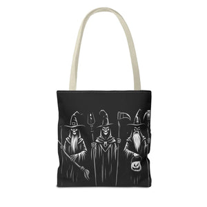 Scary Witch Aop Tote - Black Cotton Handles - Dipaliz - Bags