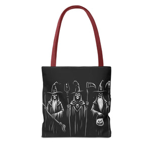 Scary Witch Aop Tote - Black Cotton Handles - Dipaliz - Bags