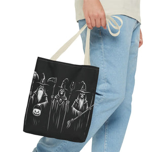 Scary Witch Aop Tote - Black Cotton Handles - Dipaliz - Bags