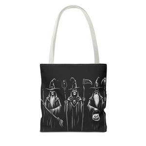 Scary Witch Aop Tote - Black Cotton Handles - Dipaliz - Bags