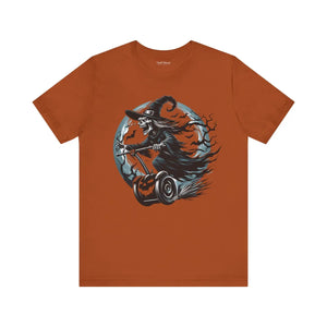 Electrifying Witch Segway Unisex Jersey Tee - Halloween - Dipaliz - T-shirts