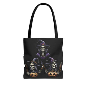 Scary Witches Aop Tote Bag - Mystical Polyester - Dipaliz - Bags