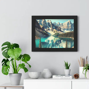 Scenic Framed Poster Mountain Landscape Home Office Decor - Dipaliz - Posters Prints & Visual Artwork