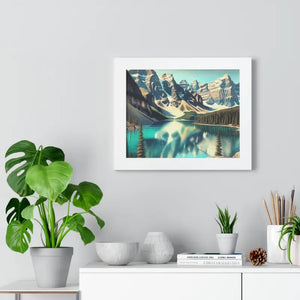 Scenic Framed Poster Mountain Landscape Home Office Decor - Dipaliz - Posters Prints & Visual Artwork
