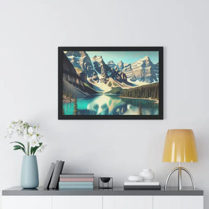 Scenic Framed Poster Mountain Landscape Home Office Decor - Dipaliz - Posters Prints & Visual Artwork