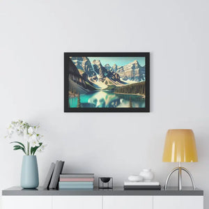 Scenic Framed Poster Mountain Landscape Home Office Decor - Dipaliz - Posters Prints & Visual Artwork