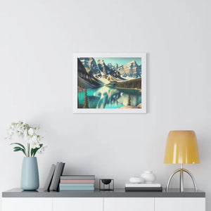 Scenic Framed Poster Mountain Landscape Home Office Decor - Dipaliz - Posters Prints & Visual Artwork