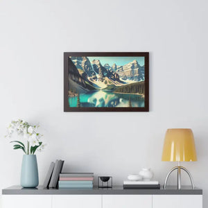 Scenic Framed Poster Mountain Landscape Home Office Decor - Dipaliz - Posters Prints & Visual Artwork