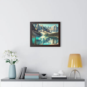 Scenic Framed Poster Mountain Landscape Home Office Decor - Dipaliz - Posters Prints & Visual Artwork