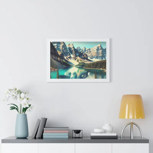 Scenic Framed Poster Mountain Landscape Home Office Decor - Dipaliz - Posters Prints & Visual Artwork