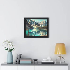 Scenic Framed Poster Mountain Landscape Home Office Decor - Dipaliz - Posters Prints & Visual Artwork