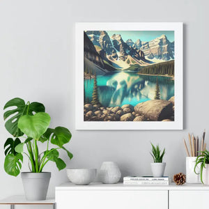 Scenic Framed Poster Mountain Landscape Home Office Decor - Dipaliz - Posters Prints & Visual Artwork