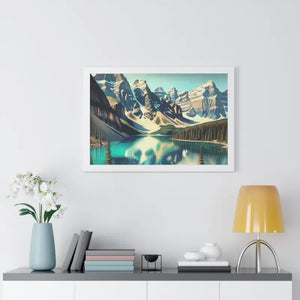 Scenic Framed Poster Mountain Landscape Home Office Decor - Dipaliz - Posters Prints & Visual Artwork