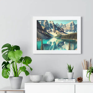 Scenic Framed Poster Mountain Landscape Home Office Decor - Dipaliz - Posters Prints & Visual Artwork