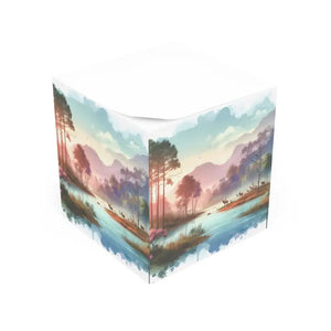 Wilderness Note Cube with Calming Outdoor Scenery - Dipaliz - White / one Size - Notepads