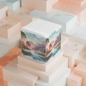 Wilderness Note Cube with Calming Outdoor Scenery - Dipaliz - White / one Size - Notepads