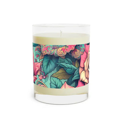 Scented Candle Magic: 11oz Soy Wax with Roses Fragrance - Home Decor