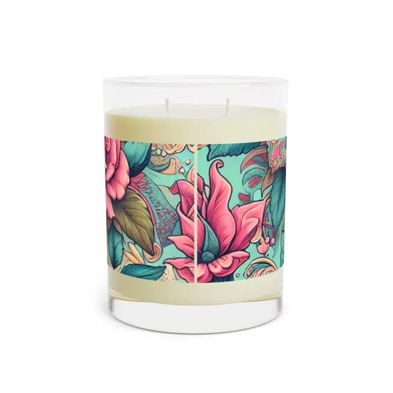 Scented Candle Magic: 11oz Soy Wax with Roses Fragrance - Home Decor