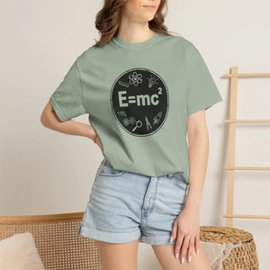Science Icon E=mc T-shirt, Physics Graphic Tee for Students & Teachers - T-shirts - m