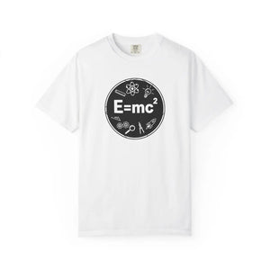 Science Icon E=mc T-shirt, Physics Graphic Tee for Students & Teachers - T-shirts - m