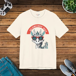 Scorching Hot Dragon Unisex Jersey Tee Cotton Dipaliz - T-shirts - s