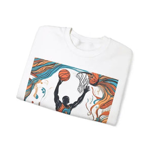 American Basketball Crewneck Sweatshirt Mid-dunk Action - Dipaliz - Sweatshirts