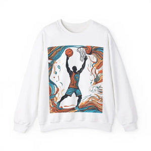 American Basketball Crewneck Sweatshirt Mid-dunk Action - Dipaliz - Sweatshirts