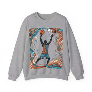American Basketball Crewneck Sweatshirt Mid-dunk Action - Dipaliz - Sweatshirts