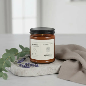 Custom Scorpio Zodiac Soy Candle Personalized - Dipaliz - Candles