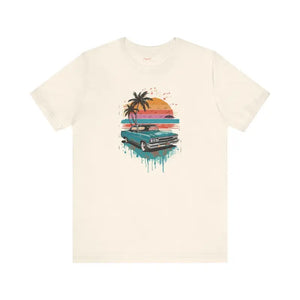 T-shirt - Paradise Unisex Jersey Tee - Beach Vibes Cotton Shirt - Dipaliz Natural / s