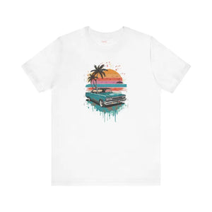 T-shirt - Paradise Unisex Jersey Tee - Beach Vibes Cotton Shirt - Dipaliz White / s