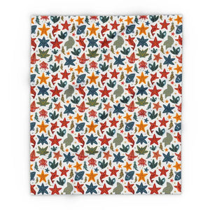 Vibrant Sea Creatures Arctic Fleece Blanket - Cozy Underwater Adventure - Dipaliz - Blankets