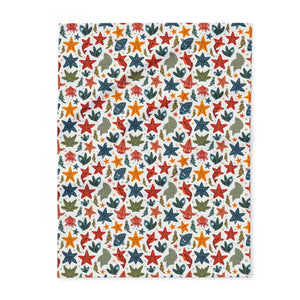 Vibrant Sea Creatures Arctic Fleece Blanket - Cozy Underwater Adventure - Dipaliz - Blankets