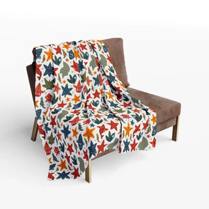 Vibrant Sea Creatures Arctic Fleece Blanket - Cozy Underwater Adventure - Dipaliz - 50’’ × 60’’ - Blankets