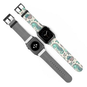 Sea Creatures Faux Leather Watch Band - Bold Statement Style - Dipaliz - Bands