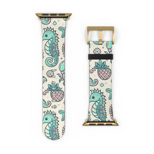 Sea Creatures Faux Leather Watch Band - Bold Statement Style - Dipaliz - Bands