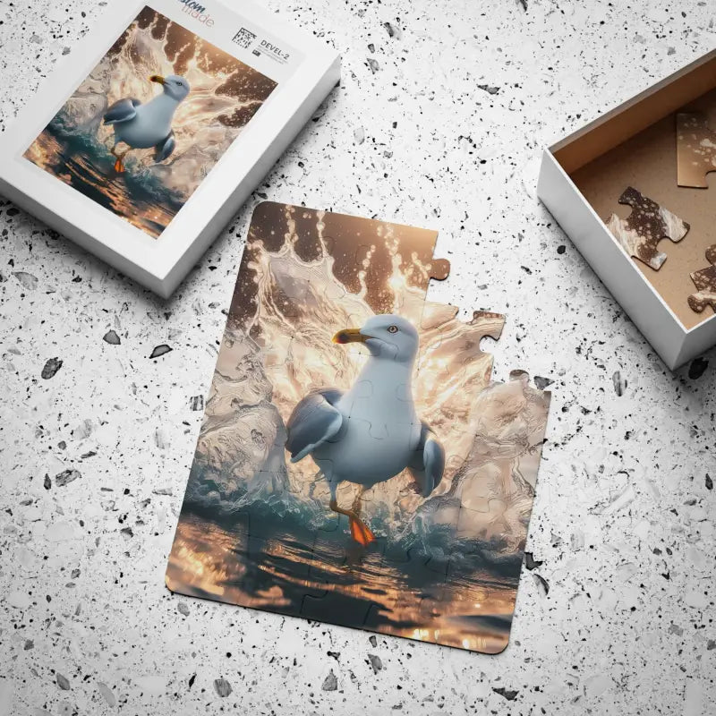 Sea Gull Bird Splashing Puzzle - Dive Into Ocean Fun!