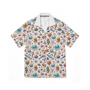 Vibrant Sea Horse Hawaiian Camp Shirt - Dye Sublimation - Dipaliz - Shirts - Xs